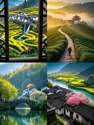 Ancient Huizhou Villages: Hui-style architecture, idyllic water towns, and the charm of Huizhou!