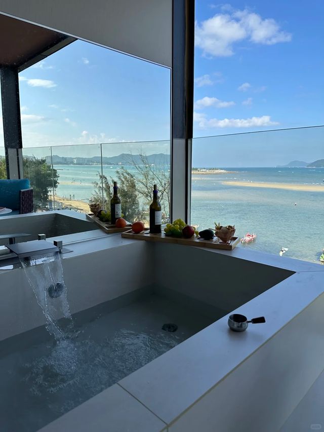 深圳看得見山的私湯海景房