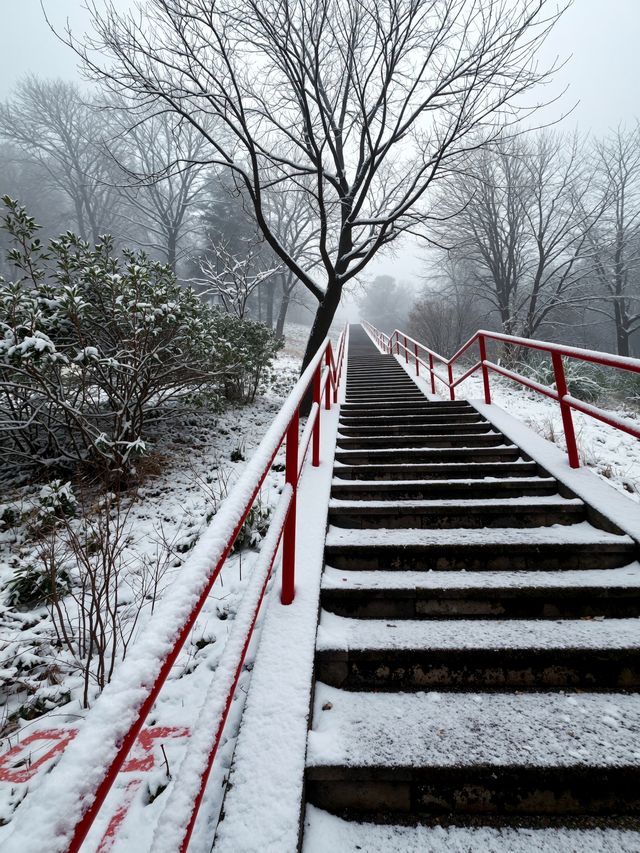 嵩山雪景，美如仙境