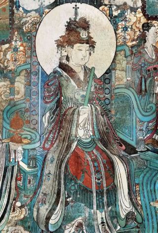 ภาพจิตรกรรมฝาผนังในพระราชวังหย่งเล่อแสดงให้เห็นทั้งสวรรค์และโลก