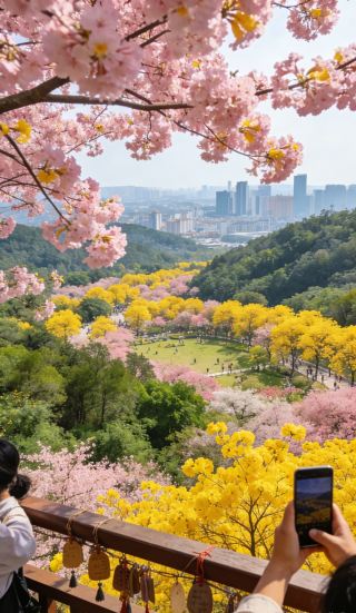 Two flowers bloom in Yunan, vying for beauty; who stole spring's palette?