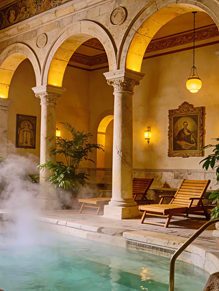 Roman-style hot springs in Duocun