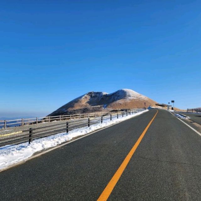 아소산에서 풍경에감탄하자 구마모토에 심장