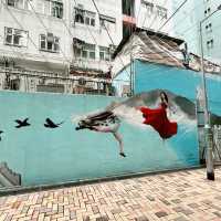 【香港旅行】街中のウォールアート