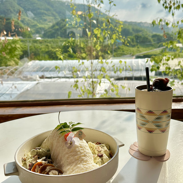 마당을 품은 예쁜 통나무 카페 원주 ‘토브카페’☕️
