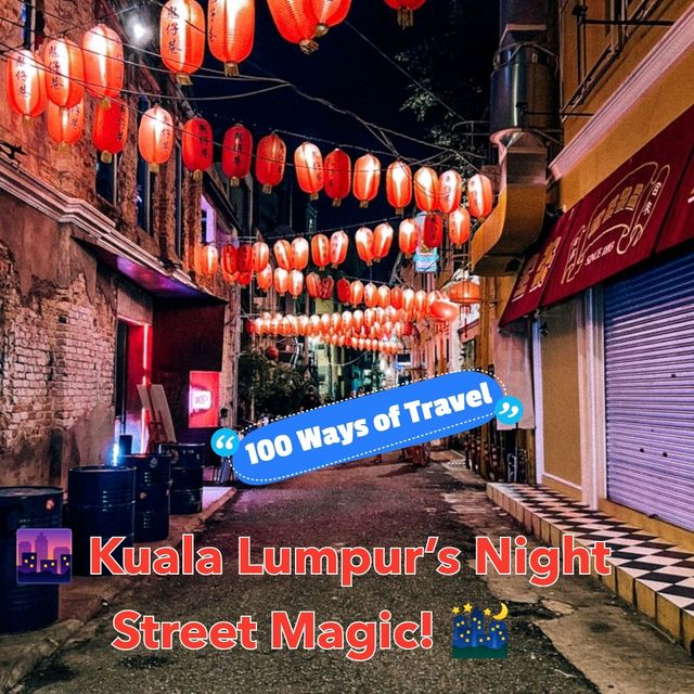 🌆 Kuala Lumpur’s Night Street Magic! 🌃