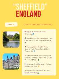 Sheffield itinerary 