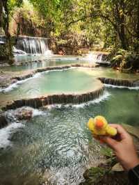 beautiful waterfalls in Laos