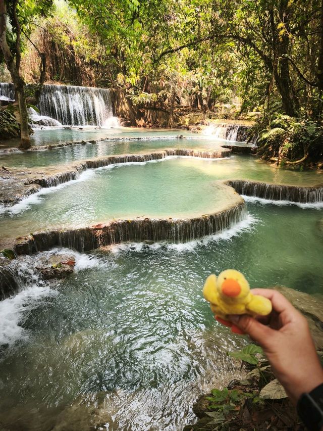 beautiful waterfalls in Laos