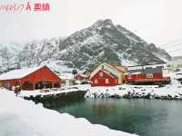 超美的羅弗敦群島雪景