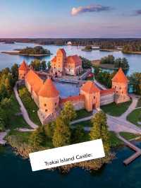 Europe 🌍🏰✨ Trakai Island Castle: Lithuania’s Fairytale on Water! 🌊🇱🇹