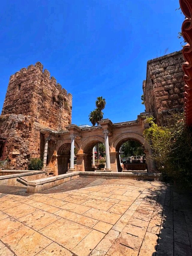 🏛️ Hadrian’s Gate – A Glimpse of Roman Antalya