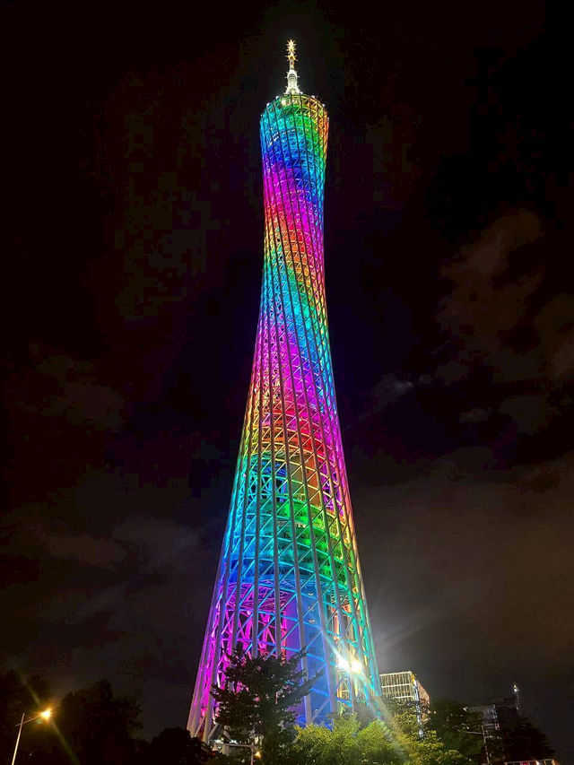 廣州 琵州塔廣州塔 獵德大橋