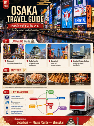 🇯🇵 OSAKA 3 DAYS ROUTE เที่ยวโอซาก้าแบบเดินทางง่าย กิน เที่ยว ช้อป ครบใน 3 วัน ✨