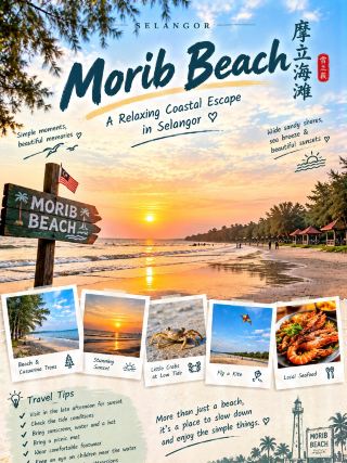 Morib Beach: A Relaxing Coastal Escape in Selangor 🌊🌴🇲🇾