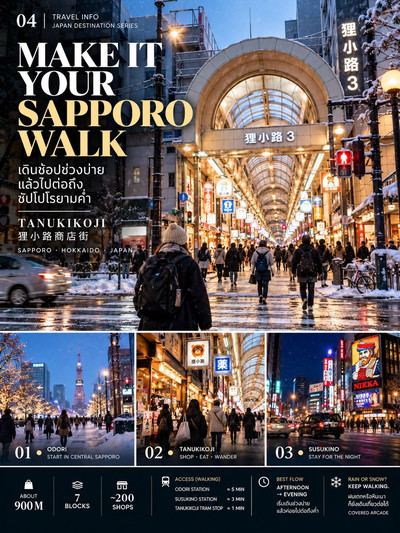 When you come to Sapporo, don't just walk along Tanukikoji Street