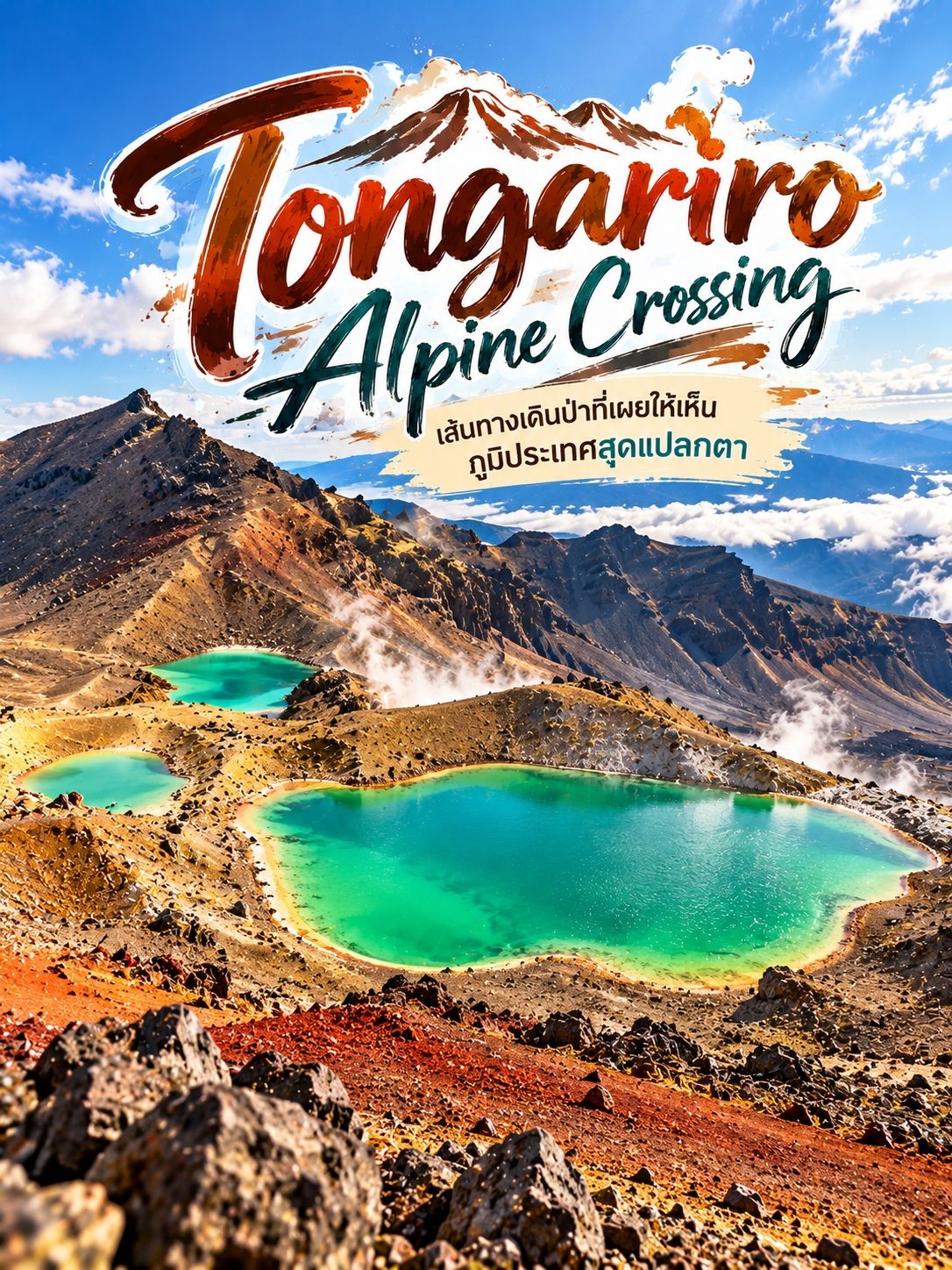 🌋🥾 Tongariro Alpine Crossing — เส้นทางเดินป่าที่เผยให้เห็นภูมิประเทศสุดแปลกตา 🇳🇿