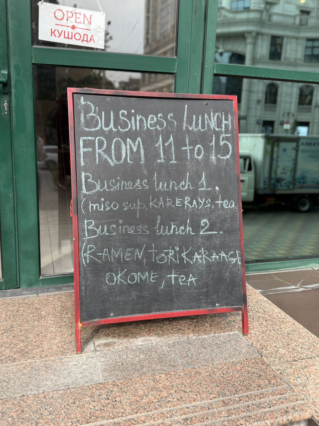 Spring in Dushanbe – A Cozy Lunch at Кафе Sapporo