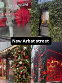 Walking places with night life in Arbat street Moscow