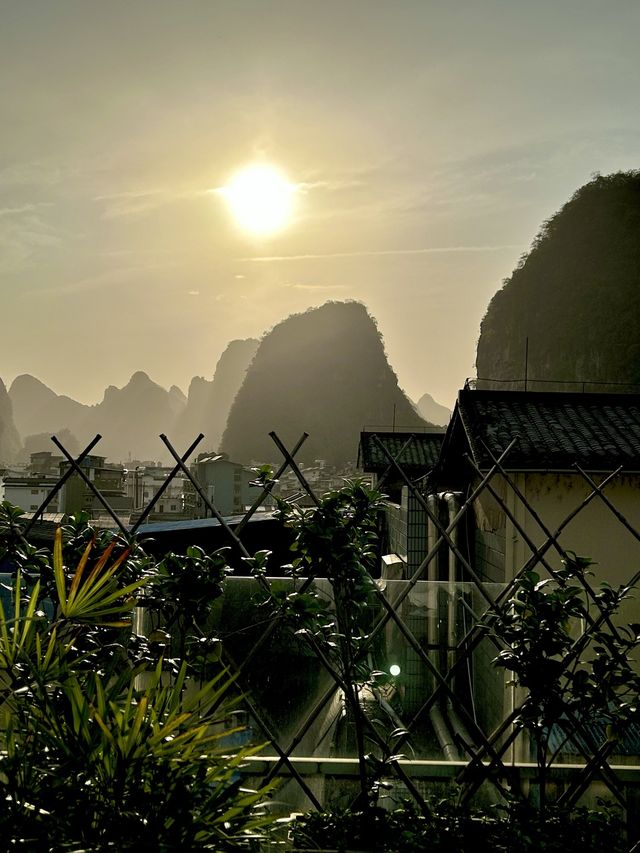 The roof of Yangshuo hotel 