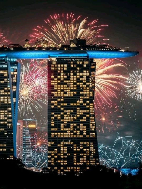 Marina Bay Garden Fireworks Singapore😍🇸🇬