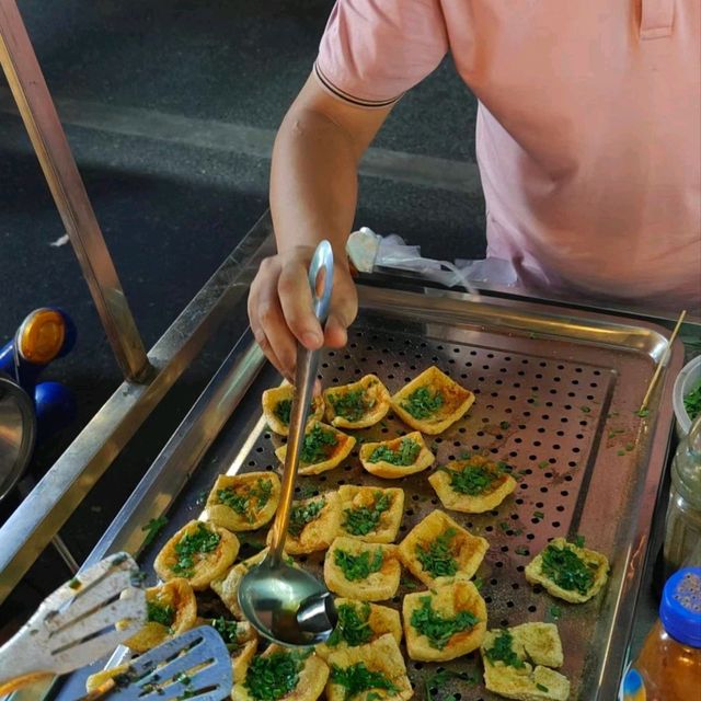 Delicious fried tofu with chives 