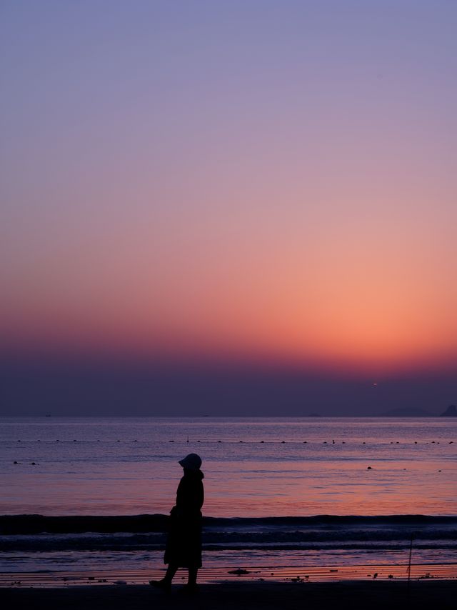 浪漫的具象化陪你一起看海上日出