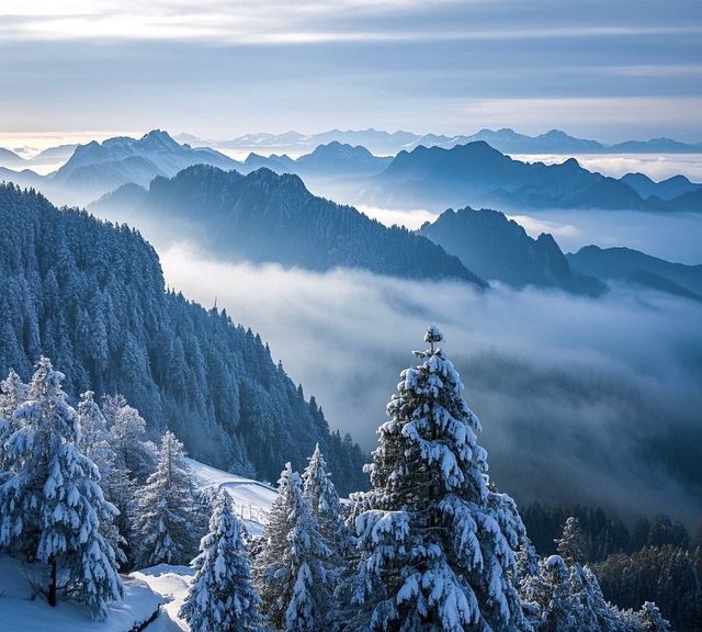 達州八台山賞雪攻略