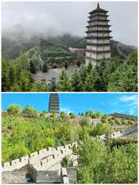 山西雁門關中華第一關山巒蜿蜒景色壯美了不起