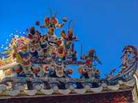 古建屋頂七彩雕