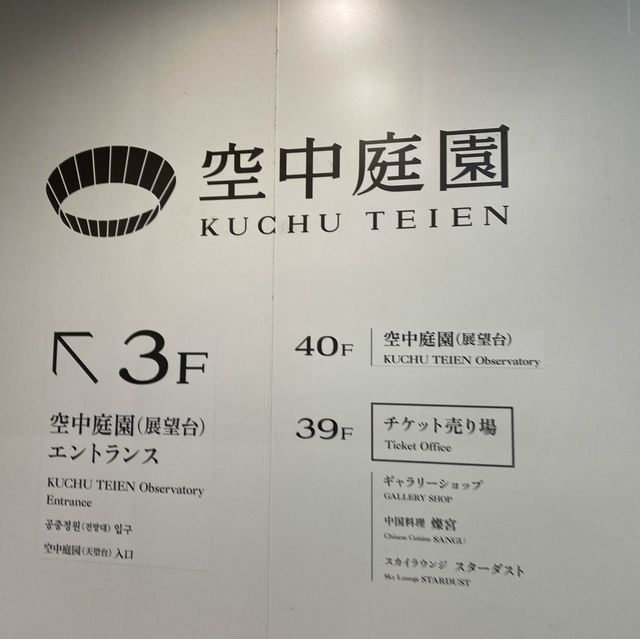 能夠看到梅田周圍絕色美景的地標！梅田空中庭園！