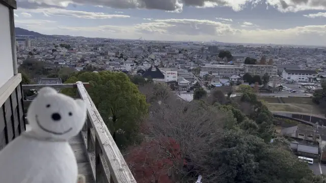 クマ散歩：犬山城に品行方正なクマ出没