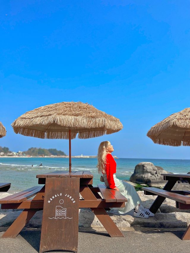 죽도해변뷰 카페 마할로☕️