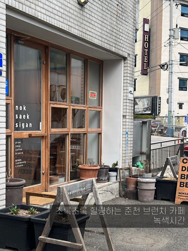 🌱초록초록 힐링하는 춘천 브런치 카페, 녹색시간🌱
