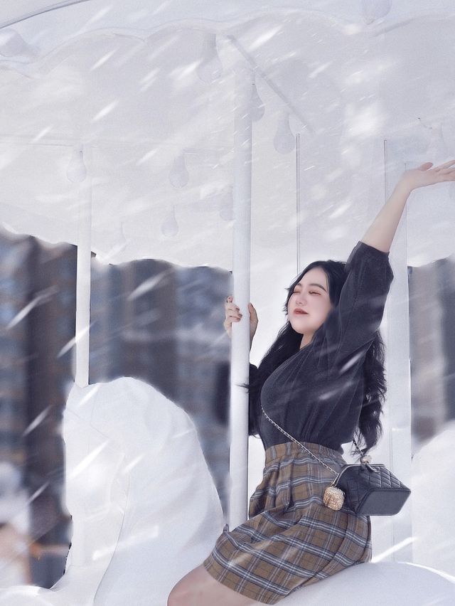 進入幸福の輪白色夢幻世界🎠