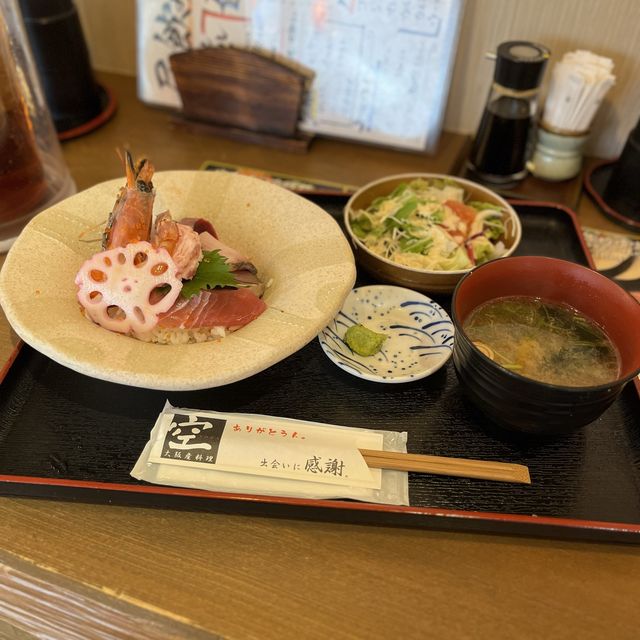【大阪・難波】大阪もんの食材にこだわり抜いた料理「大阪産料理 空 なんばこめじるし店」