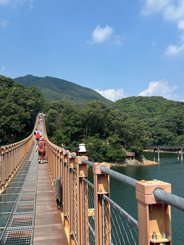 파주 가볼 만한 곳, 뷰 맛집 ’마장호수 출렁다리‘
