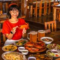 กินปูดูทะเล บุฟเฟ่ต์สามมื้อพร้อมน้ำมีฟอง จันทบุรี