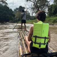 Bamboo Rafting Down Mae Wang River 