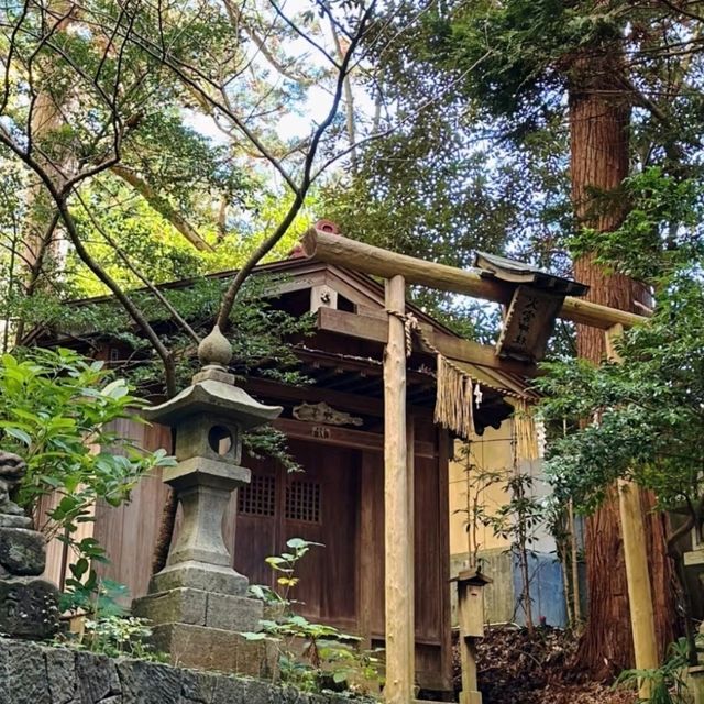 彌彥神社燈籠參道與戀人瀑布