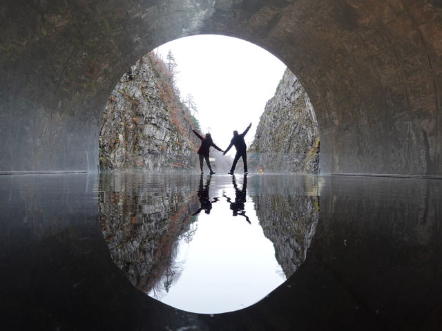 🌄 Enchanting Depths – Kiyotsu Gorge (Tunnel of Light)