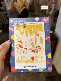 free postcard stamping at Pasar Seni