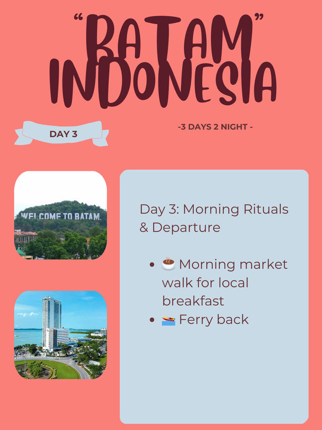 🇮🇩 Batam Itinerary: Cultural & Heritage Route 🏯🎭