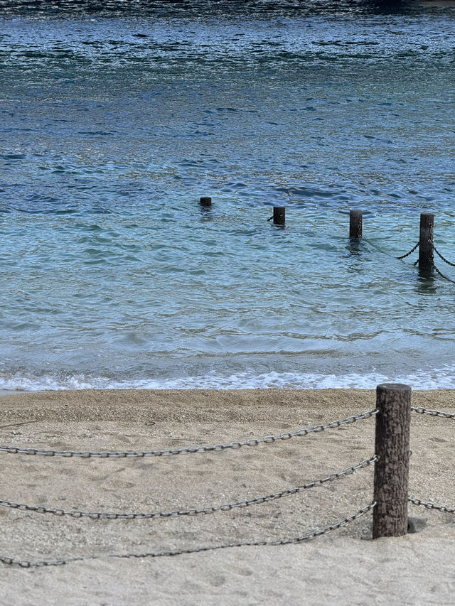 日本沖繩|波之上海灘——都市一隅的藍色秘境,白沙細浪與陽光碎金交織出的療癒海景 日本沖繩|波之上海灘——都市一隅的藍色秘境,白沙細浪與陽光碎金交織出的療癒海景