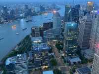 The view from the Oriental Pearl Radio & Television Tower 🏙️🗼🌊