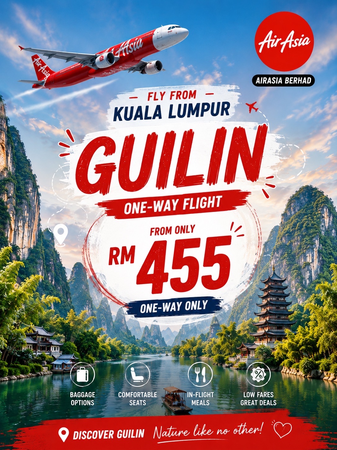 ✈️ Kuala Lumpur to Guilin from Only RM455! 🇨🇳⛰️