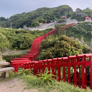 [Yamaguchi/Nagato] A shrine offering stunning views of torii gates and the Sea of Japan.