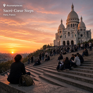 Sunset Over Paris From Montmartre