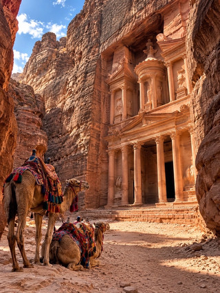 🏜️ Petra, the Pink City of Jordan.