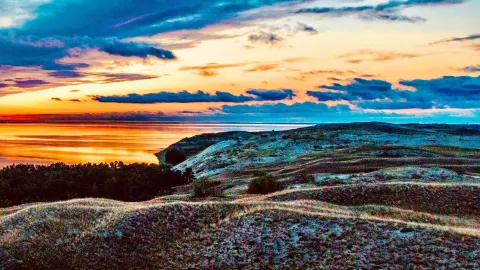 Erie Presque Isle lighthouse photo line in Pennsylvania — traveler post in Ohio